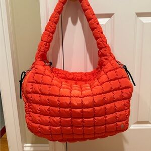 FP Movement by Free People Bright Orange Quilted Shoulder Bag